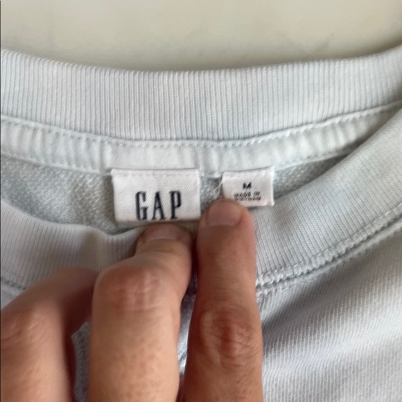 GAP Lounge Set Medium Shirt/ Small Shorts Pastel Blue & White Tie Dye Drawstring - Picture 7 of 14